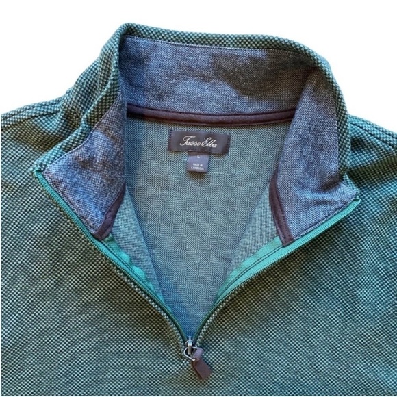 Green Quarter-Zip Sweater Large - Picture 5 of 8